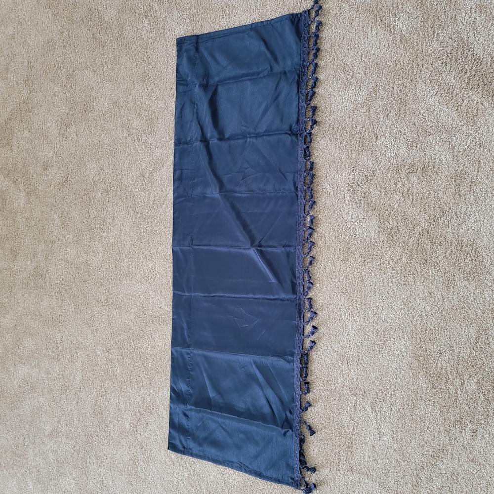 Navy Blue Window Valance